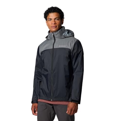 Columbia Men's Glennaker Lake II Rain Jacket, Black/City Grey, XX-Large