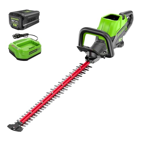 Greenworks 80V Cordless Hedge Trimmer, 26-Inch Brushless Motor, Lightweight Battery-Powered Trimmer with 2.0Ah Battery & 2A Charger Included – Quiet, Eco-Friendly Yard Tool for Professional & Home Use