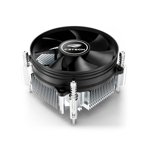 C3Tech Cooler FC-20BK para Processador Intel conector de 3 pinos com 7 lâminas 2200 RPM