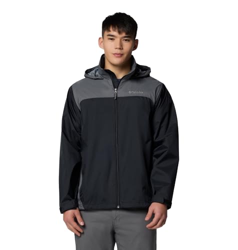 Columbia Men's Glennaker Lake II Rain Jacket, Black/City Grey, 1X