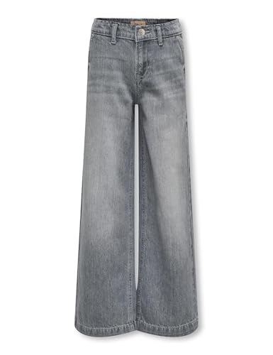 (-30%) ONLY Carmakoma Mädchen Kogcomet Wide Leg DNM Mat624 Noos Weite Jeans, Medium Grey Denim, 152 EU