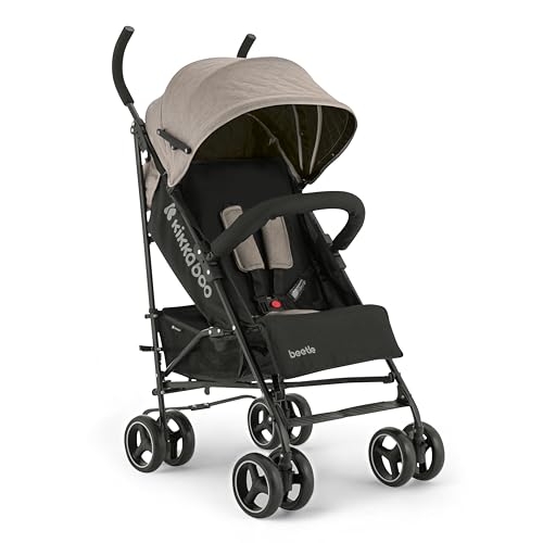 Kikkaboo, carrinho de passeio, chassis de aço, cesta, rodas dianteiras removíveis, cores: castanho