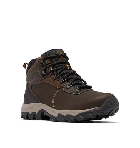 Columbia Mens Newton Ridge Plus II Waterproof Hiking Boot, Cordovan/Squash, 8