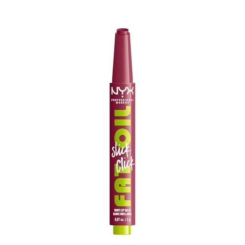 NYX Professional Makeup Lip Balm, A Hint of Colour, Infused with Oils for Long Lasting Hydration, Lightweight & Vegan Formula, Fat Oil Slick Click, That's Major