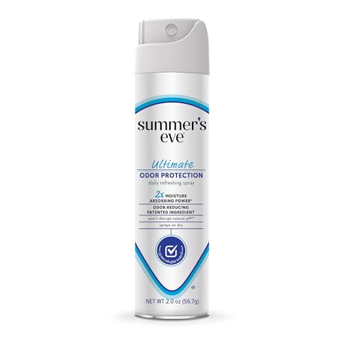 Summer's Eve Ultimate Odor Control Daily Feminine Spray with Talc-Free, Odor-Reducing and Moisture-Absorbing Formula, 2 Oz