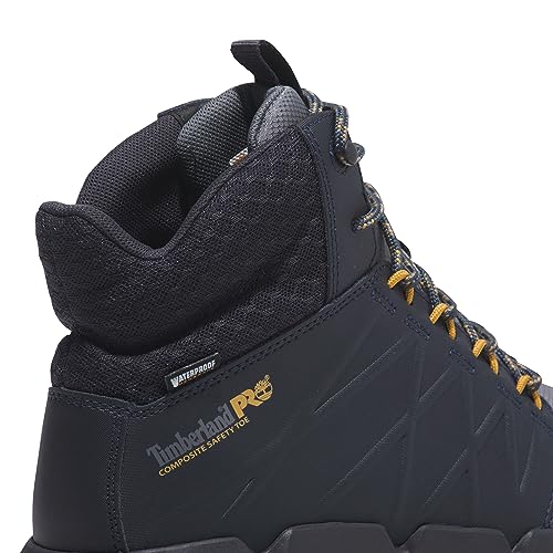Timberland PRO Men's Morphix 6 Inch Composite Safety Toe Waterproof Industrial Casual Sneaker Boot, Grey/Navy-2024 New, 10