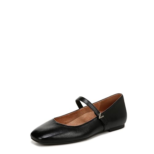 Vionic Womens Alameda Mary Jane Flat Black Leather 7 M