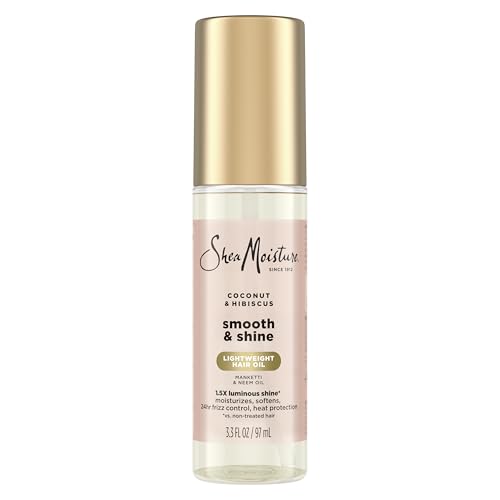 SheaMoisture Coconut & Hibiscus Smooth & Shine Oil Coconut & Hibiscus Softens and Hydrates Hair With Manketti and Coconut Oil For a Lightweight Texture 3.3fl oz