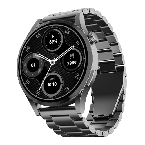 boAt Lunar Embrace w/Vibrant 1.51" (3.8 cm) AMOLED Display,Premium Metal Design, Functional Crown, 100+ Sports Mode, Animated Watch Faces, Built-in Ga