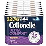Cottonelle Ultra Comfort Toilet Paper, 32 Family Mega Rolls for just $22.61 shipped