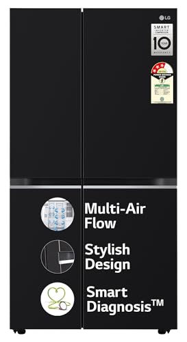 LG 655 L Frost Free Smart Inverter Double Door Side by Side Refrigerator (GL-B257HWBY, Western Black, Express Freezing | Multi Air-Flow)