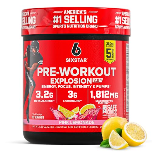 Six Star Pre-Workout Explosion 2.0 A comprehensive pre-workout powder that offers not just a