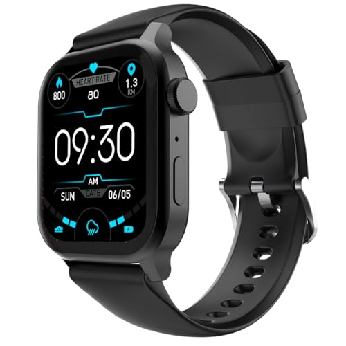 Fire‑Boltt Rise Smart Watch 1.85″ HD Display with Bluetooth Calling, AI Voice Assistant, Rotating Crown,SpO2 & Heart Rate Monitor, 120+ Sports Modes,I