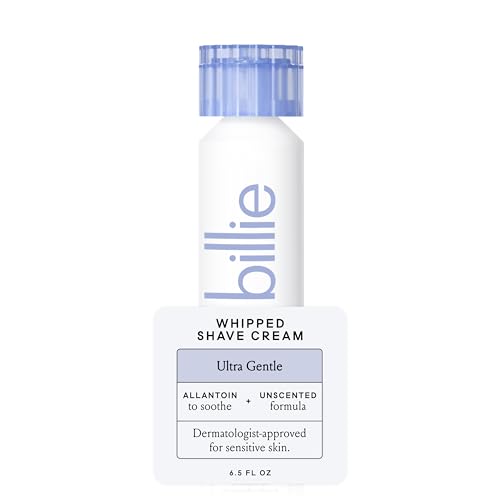 Billie Whipped Shave Cream - Ultra Gentle Protection - Fragrance-Free & Dermatologist-Approved - Designed for Sensitive Skin - 6.5 fl oz