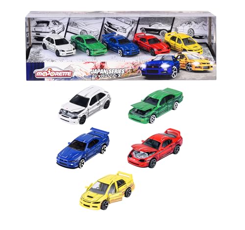 Majorette Japan Series 5pc Die Cast 1:64 scale toy car vehicle Gift pack to collect, play or display