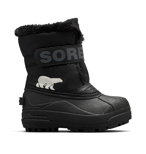 SOREL Children's Snow Commander Boot - Black, Charcoal - 11