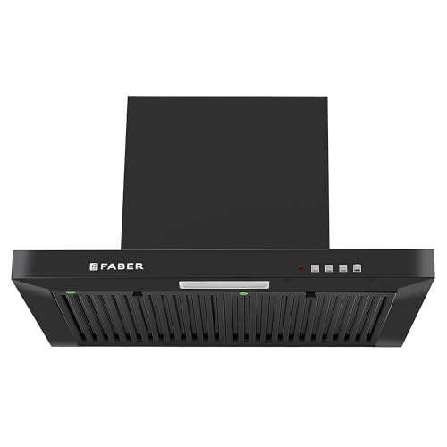 Faber 60 cm 1000 m³/hr T-Shape Kitchen Chimney | Baffle Filter | Push Button Control || 12 Years warranty on Motor|| Motor- 250 Watt | HOOD MARS PB BF