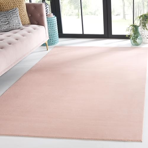 SAFAVIEH Washable Rug Loft Collection - 3' x 5', Peach, Slip Resistant & Easy Cleaning, Ideal for Living Room, Bedroom, Home Office, Nursery, Kids Playroom, Dining Space (LFT315C)