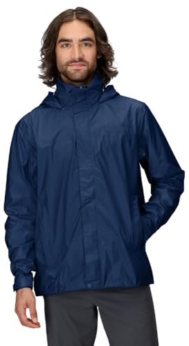 MARMOT Men's PreCip Eco Lightweight & Waterproof Rain Jacket, Arctic Navy - Latest Collection, Large