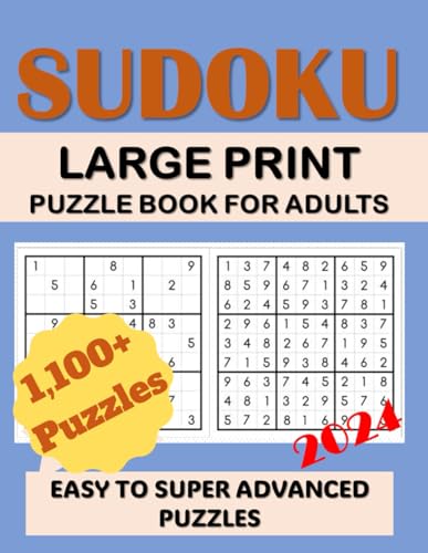 1100+ Sudoku Large Print Puzzle Book for Adults