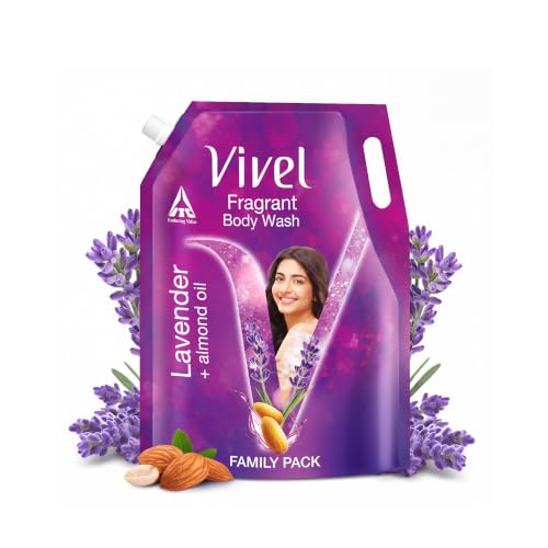 Lavender & Almond Oil Moisturizing Body Wash, Quick Wash-Off, 1300ml
