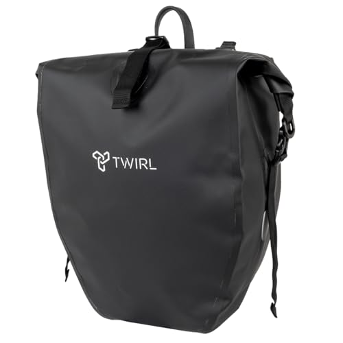 (-11%) Twirl Fahrradtasche für Gepäckträger Single, 22 Liter, mit Tragegriff, Schultergurt und herausnehmbarer kleinen Innentasche, Gepäckträgertasche, Fahrrad Tasche hinten, schwarz