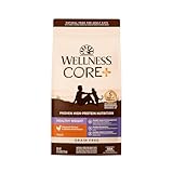 Wellness CORE+ Healthy Weight Adult Dry Cat Food, Natural, Grain Free Kibble, Chicken Recipe, 4.75 lb Bag