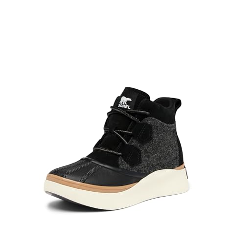SOREL Women's Out N About lV Classic Waterproof Boot - Black, Chalk - 8.5
