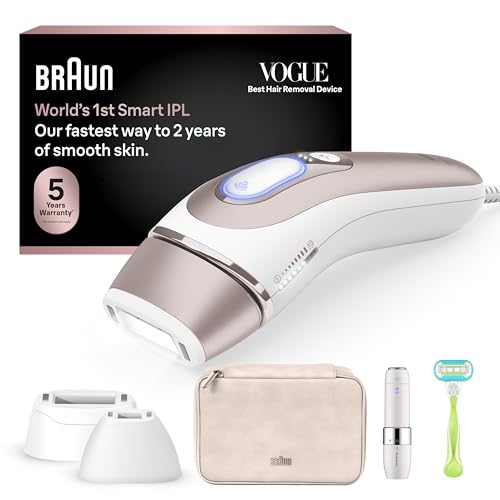 Braun Smart IPL, Skin i·Expert Pro 7: at Home Laser Hair Removal for Women and Men, Permanent Visible Hair Reduction, w