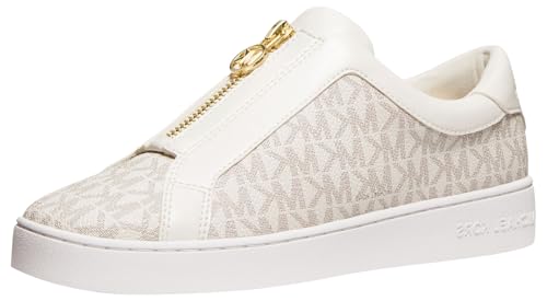 Michael Kors Women's Keaton Zip Slip On Sneaker, Vanilla, 7
