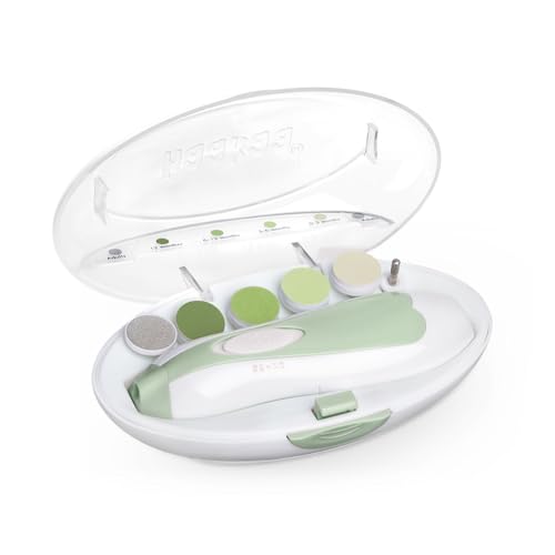haakaa Baby Nail File Electric Baby Nail Care Set with LED Light, Baby Nail Clippers for Newborn/Infants/Adults Toenails