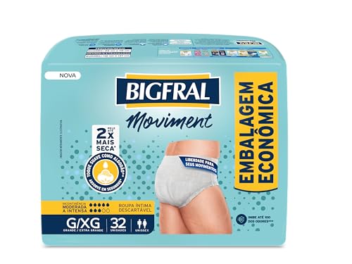 Roupa Íntima Bigfral Moviment G/XG 32 Unidades
