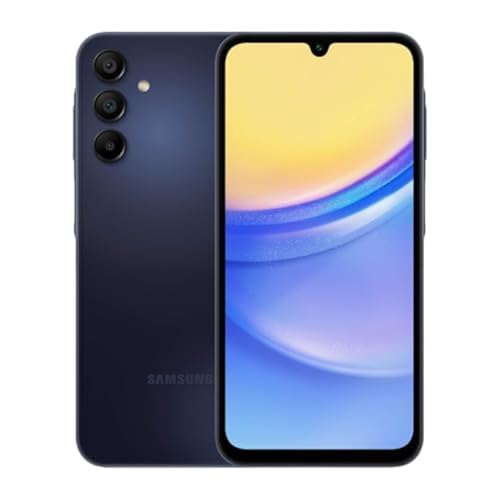 SAMSUNG Galaxy A15 5G A Series Cell Phone, 128GB Unlocked Android Smartphone, AMOLED Display, Expandable Storage, Knox Security, Super Fast Charging, Hi-Res Camera, US Version, 2024, Blue Black