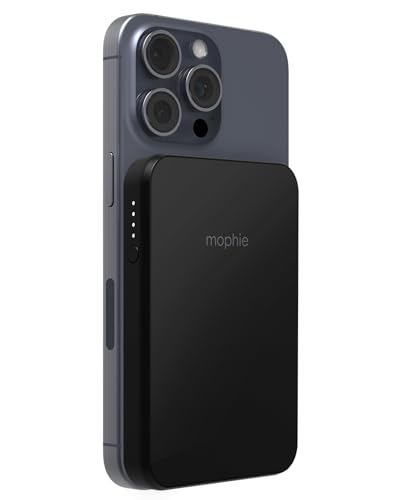 Mophie Snap+ Juice Pack Mini - Magnetic 5000mAh Portable Charger, MagSafe Compatible, USB-C, Multi-Orientation Charging, USB-C Cable Included