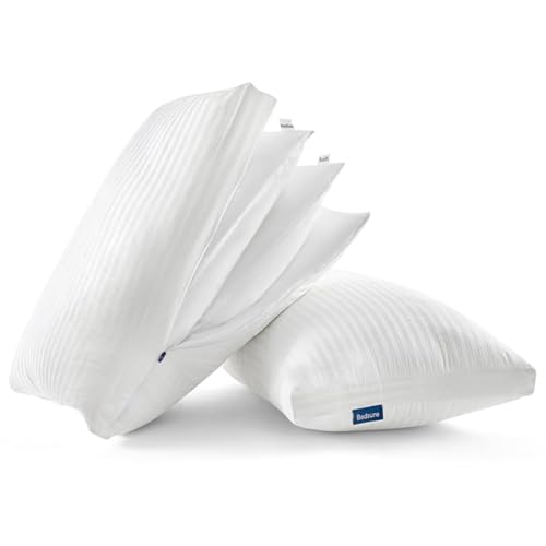Bedsure Adjustable Layer Bed Pillows for Sleeping - Luxury, Fluffy Queen Pillows Set of 2, Assemblable Firmness & Height with 100% Cotton Cover, Machine Washable for Back, Stomach or Side Sleepers