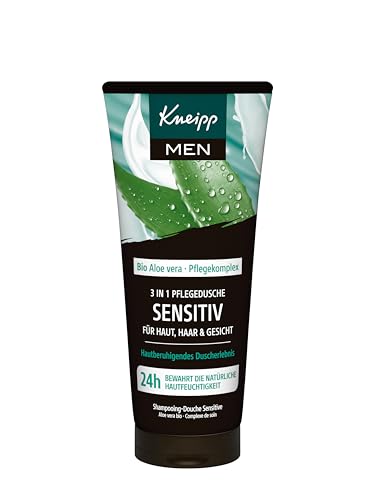(-40%) Kneipp MEN 3 in 1 Pflegedusche Sensitiv - Für Haut, Haar & Gesicht - Bio Aloe Vera - Hautberuhigendes Duscherlebnis - 200ml