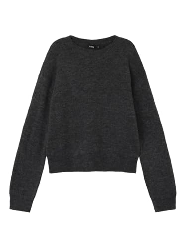 (-33%) Name IT Mädchen Nlflodet Short Knit Noos Strickpullover, Raven/Detail:14-1818, 134-140 EU