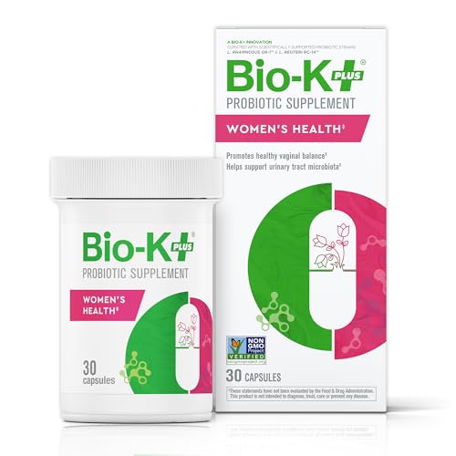 Bio K+ Women’s Health – Probiotic Supplement for Women Supports Vaginal & Urinary Tract Health with 2 Billion CFU 2 Strains, Vaginal Probiotics for Women – 30 Capsules