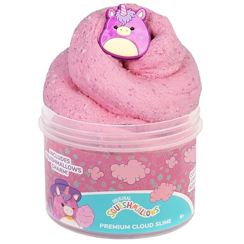 Original Squishmallows Premium Cloud Slime - Lola The Unicorn, Cotton Candy Scent
