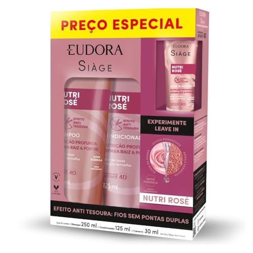 Eudora SIàge Promopack Nutri Rose Shampoo 250ml + Condicionador 125ml + Leave-in 30ml