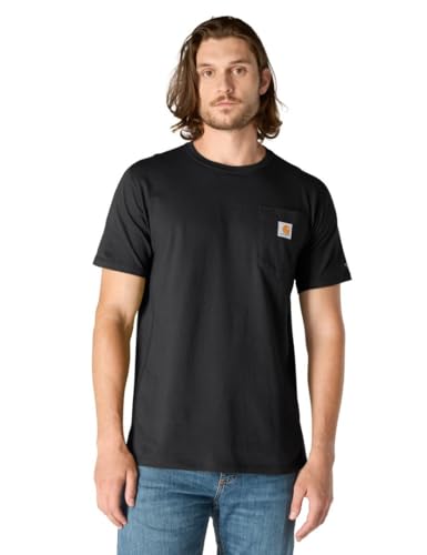 Carhartt Men's Force Relaxed Fit Midweight Short-Sleeve Pocket T-Shirt, Black, Large