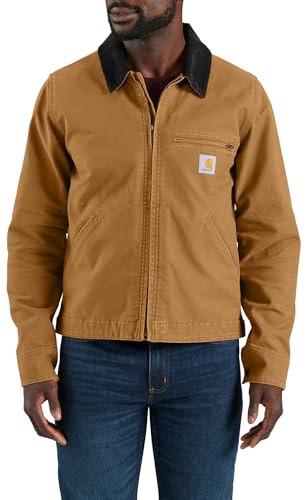 Carhartt Men's Rugged Flex® Relaxed Fit Duck Detroit Jacket, Carhartt Brown, XX-Large