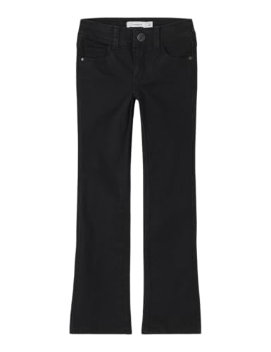 (-40%) Name IT Mädchen Nkfpolly Boot 1142-au Noos Skinny-fit-Jeans, Black Denim, 152 EU