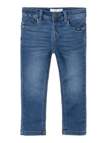 (-45%) Name IT Jungen Nmmsilas SWE 8001-th Noos Slim-fit-Jeans, Dark Blue Denim, 110 EU