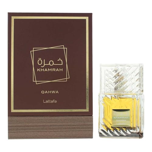 Lattafa Khamrah Qahwa - Vanilla, Warm Spicy, Cinnamon, Sweet - Eau de Parfum Long-Lasting Fragrance for Unisex, 3.40 Ounce / 100 ml