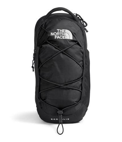 The North Face Borealis Sling Bag | Crossbody Bag with Water Repellent Finish, Adjustable Strap, Multiple Compartments, Tablet Sleeve, TNF Black/TNF White-NPF, One Size