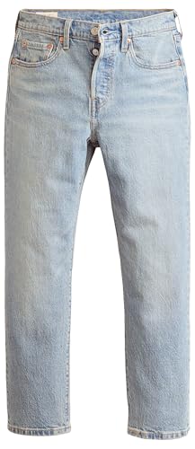 (-13%) Levi's Damen Jeanshose 501 Crop High Rise, Straight Fit, Blau (No Rush), W24/L28