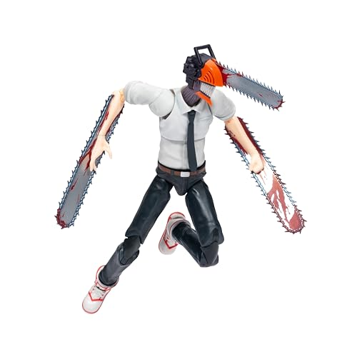 Total Anime Chainsaw Man - 6.5-Inch Figure with Alternate Head and Arms Plus Swappable Mouthpiece