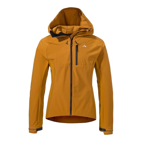 ⚡ BLITZDEAL (-69%) Schöffel Damen Hybrid Jk Style Salza WMS, Fahrradjacke mit helmtauglicher Kapuze, windabweisend, atmungsaktiv & wasserdicht, leichte Jacke mit 4-Wege Stretch, chai, 34