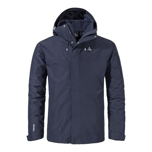 (-25%) Schöffel Herren 3in1 Jacket Style Okere MNS, wasserdichte, atmungsaktive Outdoorjacke mit herausnehmbarer Fleecejacke, warme 3in1 Jacke mit verstellbarer Kapuze, navy blazer, 52